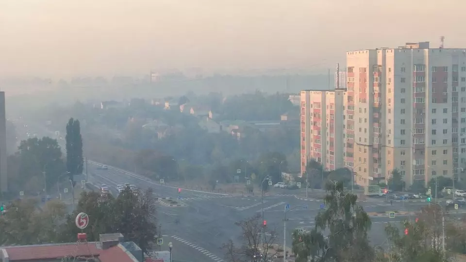 Утренний вид из окна на пересечение Ватутина-Губкина и Дубовое