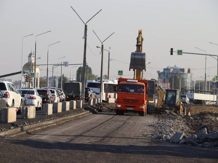 На северном въезде в Белгород продолжается реконструкция дороги