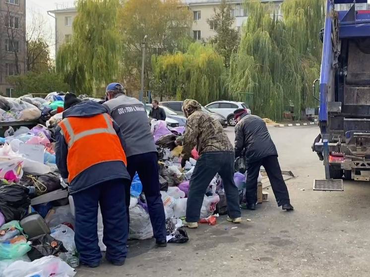 В Майском расчищают от мусора 11 контейнерных площадок