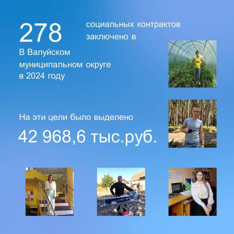 В Валуйском муниципальном округе на протяжении нескольких лет успешно реализуется программа социального контракта