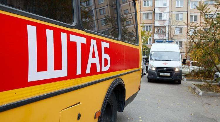 В центре Белгорода прошли учения по взаимодействию силовиков и чиновников во время ЧС