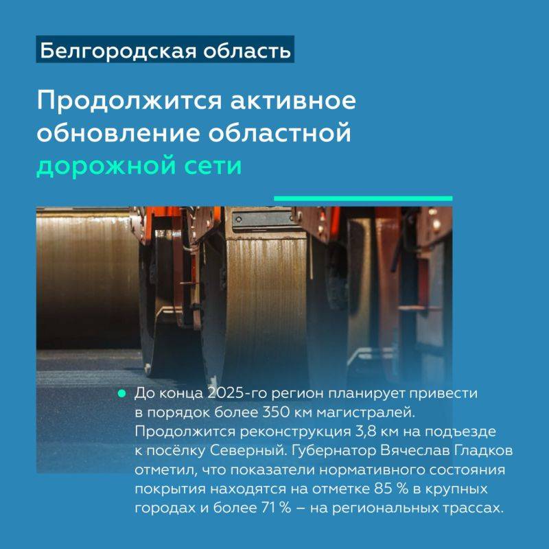 Ввели в строй более 70 км федеральных трасс в Белгородской и Курской областях в 2024-м