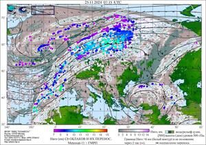 Обзор погодных условий в Европейском регионе в период с 23 по 25 ноября 2024 г.