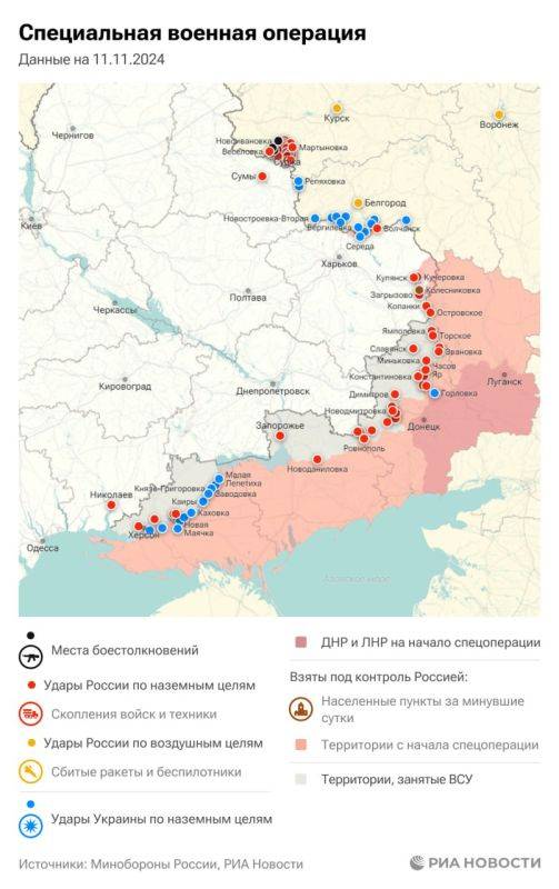 Спецоперация. Обстановка и главные события на 11 ноября: