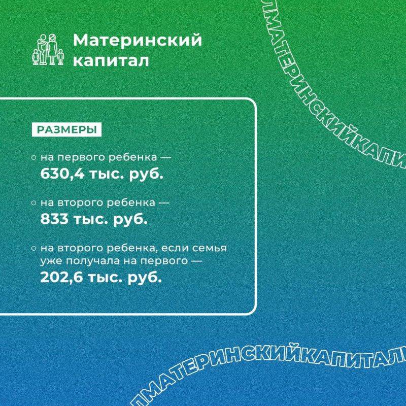 Федеральные меры поддержки для семей с детьми