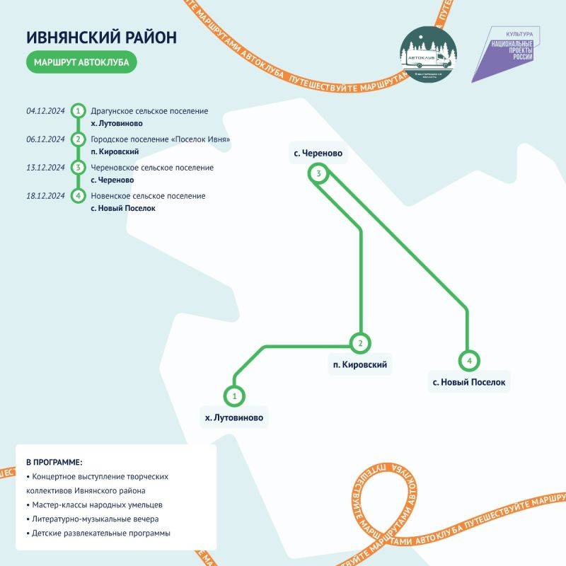 Десять муниципалитетов посетят автоклубы Белгородской области в декабре 2024 года