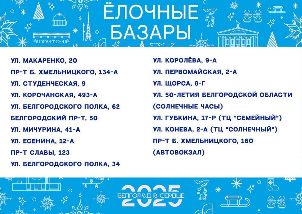 Валентин Демидов: Елочные базары начнут работать в Белгороде в эту субботу, 14 декабря