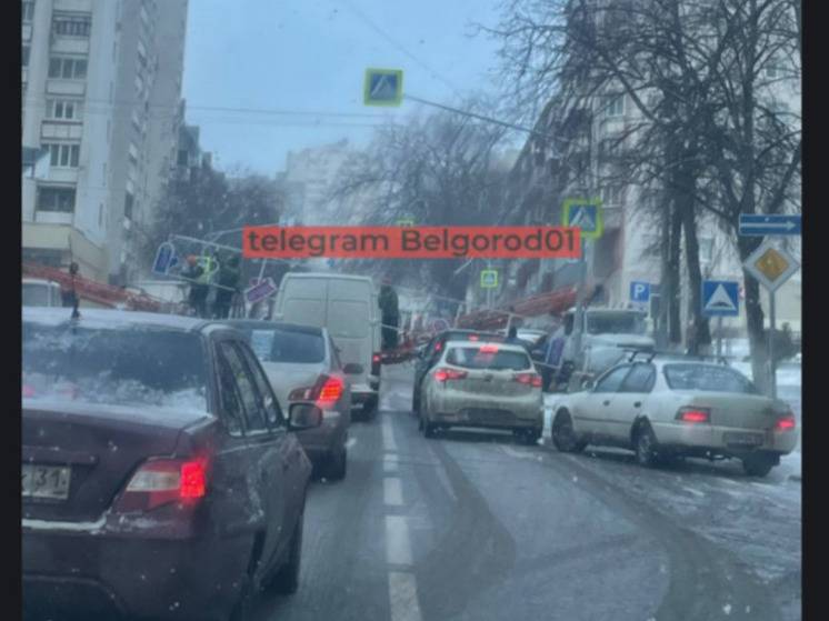 Белгородка пожаловалась на перекрытый участок дороги из-за украшения улиц