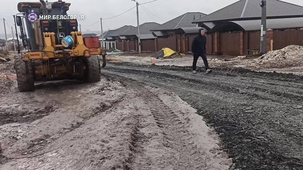 В старооскольском районе ИЖС «Вишенки» возобновили дорожные работы