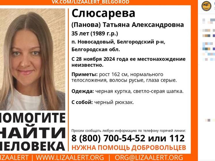 В Новосадовом пропала 35-летняя женщина