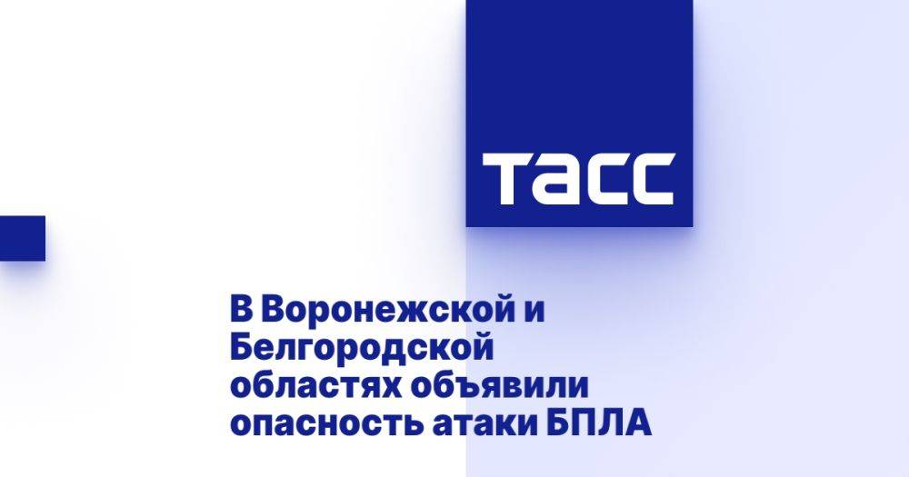 В Воронежской и Белгородской областях объявили опасность атаки БПЛА