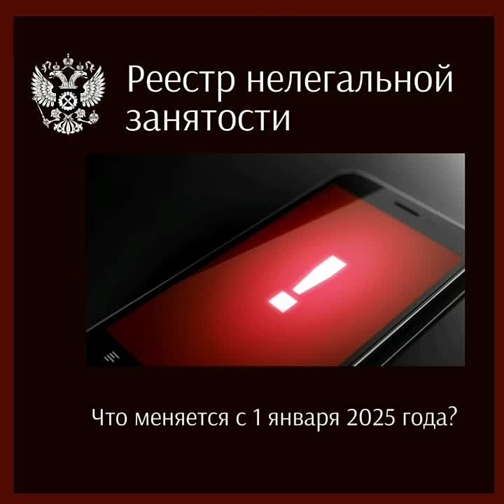 С 1 января 2025 года в России начинает функционировать реестр работодателей, у которых зафиксированы случаи нелегальной занятости