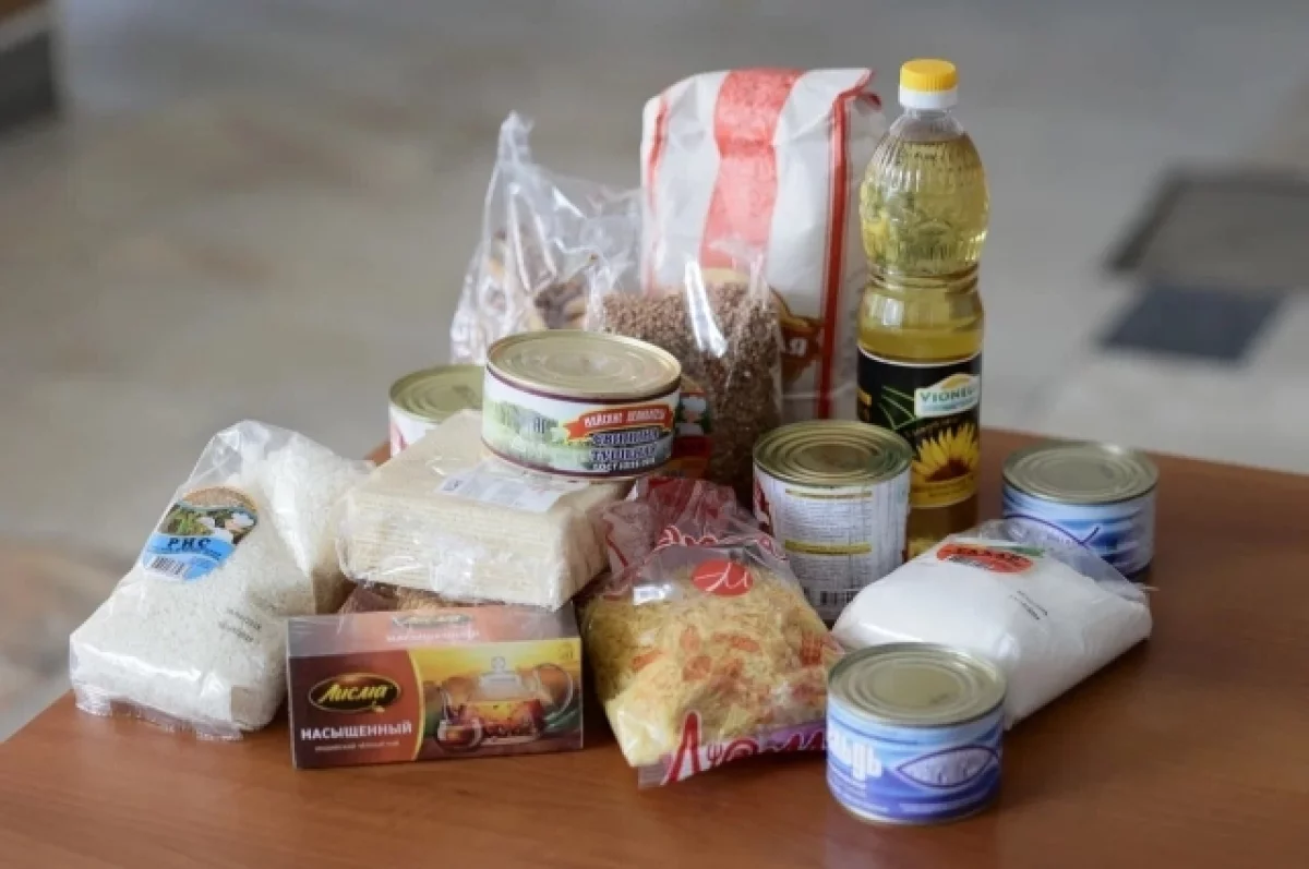 В Грайворонском округе Белгородчины продолжают выдавать продуктовые наборы0