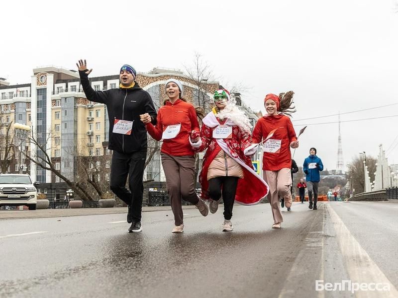 На новогодний забег в Белгороде вышли около 50 человек