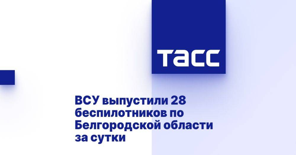 ВСУ выпустили 28 беспилотников по Белгородской области за сутки