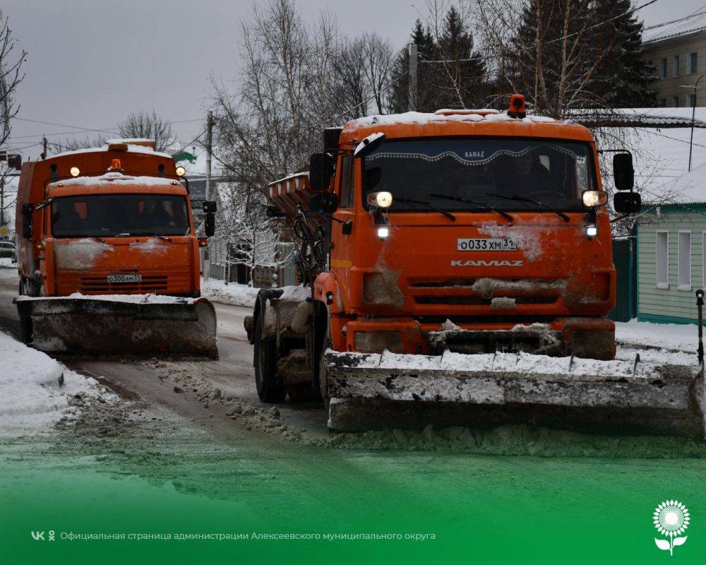 Коммунальные службы Алексеевского муниципального округа ведут уборку снега в плановом режиме