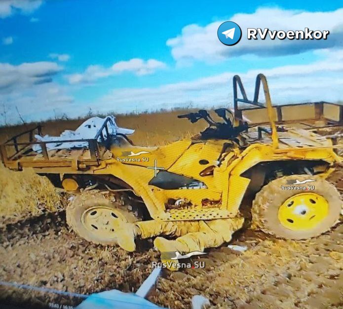 Боевик ВСУ наступал на Белгород, но от ужаса перед спецназом «Анвар» решил спрятаться под свой квадроцикл