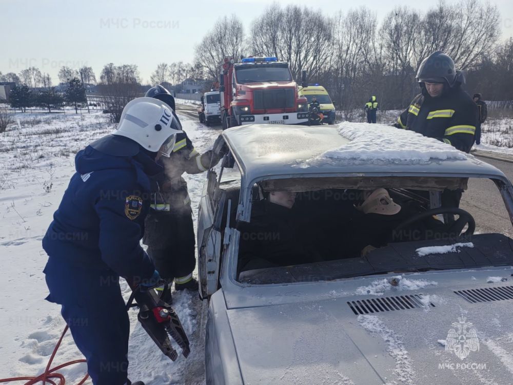 Тренировались в ликвидации условного ДТП