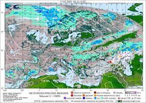 Обзор погодных условий в Европейском регионе в период с 15 по 17 марта 2025 г.