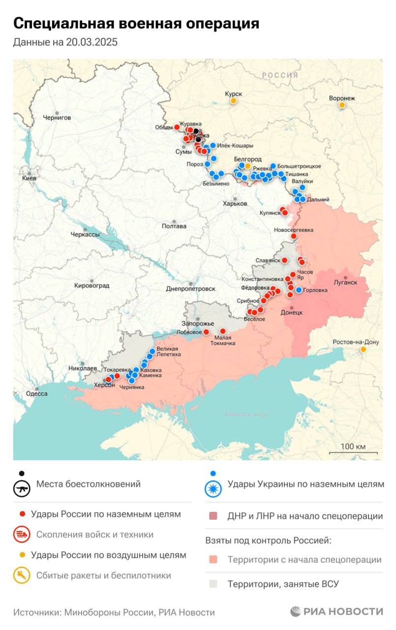 Спецоперация. Обстановка и главные события на 20 марта