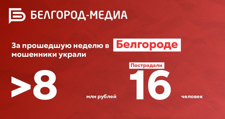 За прошедшую неделю от действий мошенников пострадали 16 жителей Белгорода