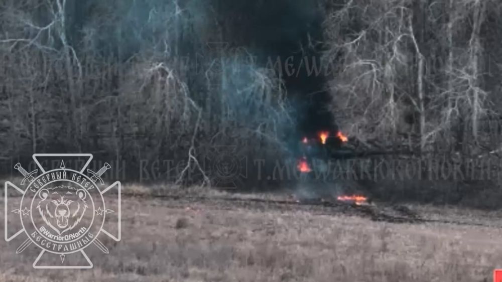 Уничтожение танка Leopard 2A6, подтянутого ВСУ для огневой поддержки попыток прорыва границы в Белгородской области